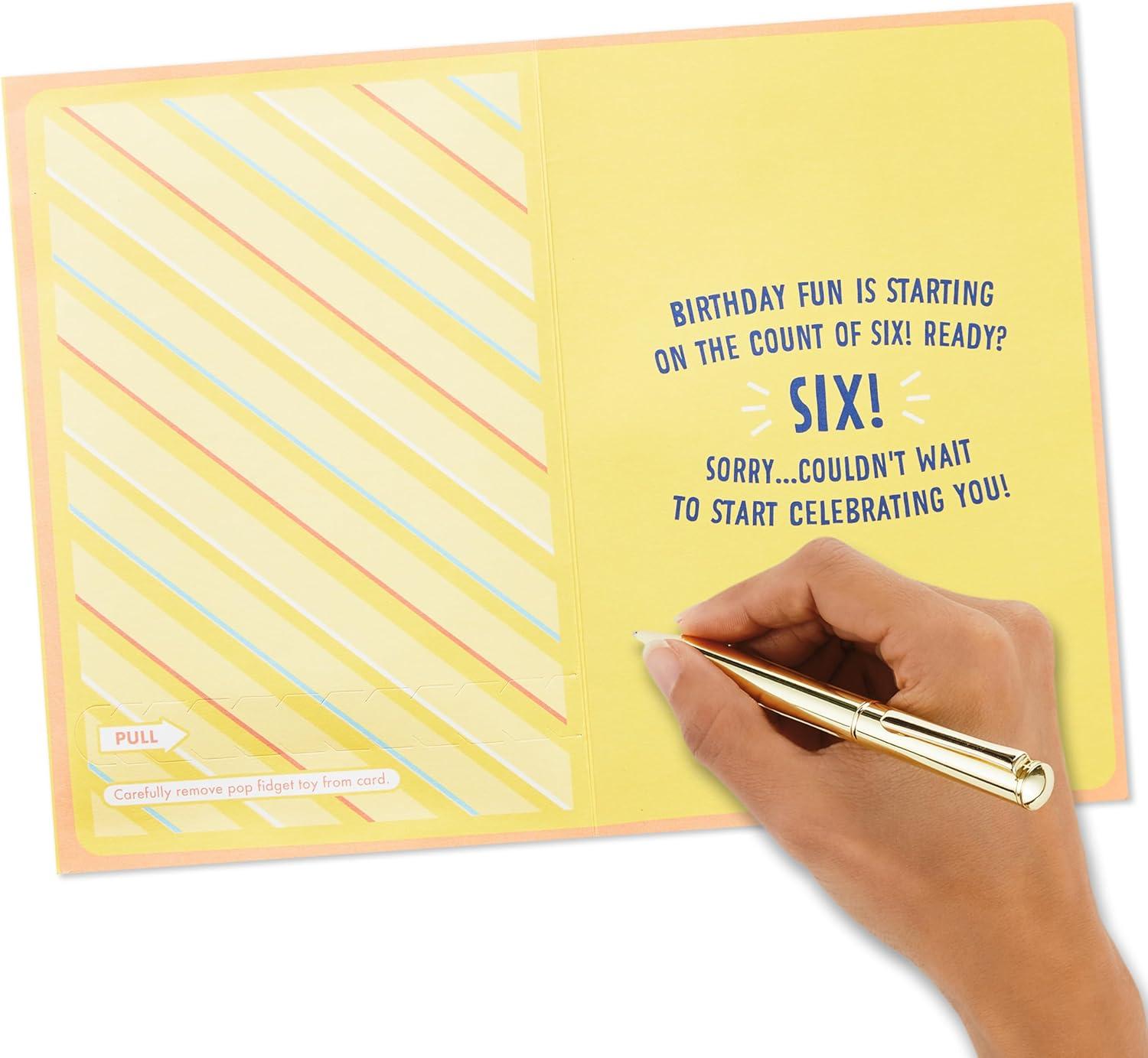 imageHallmark 4th Birthday Card for Kids Fuzzy Number6 Year Old