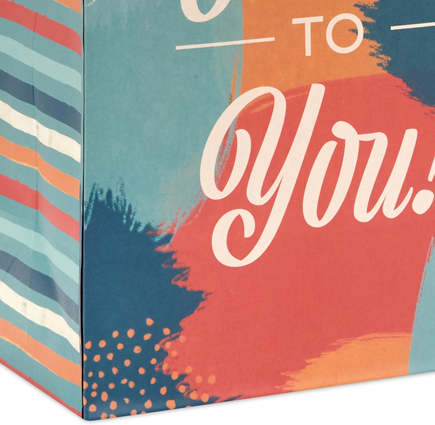 imageHallmark 9quot Medium Gift Bags for Him 4 Bags Best Dad Ever Cheers to You Wood Grain for Fathers Day Birthdays Graduations1 Count Pack of 4