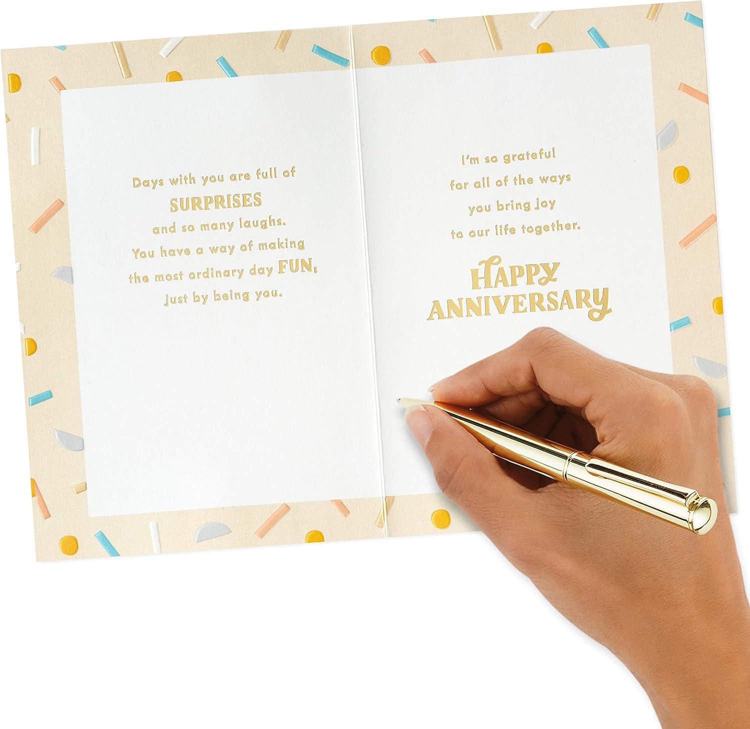imageHallmark Anniversary Card for Husband Wife Boyfriend Girlfriend Toast to YouYellow