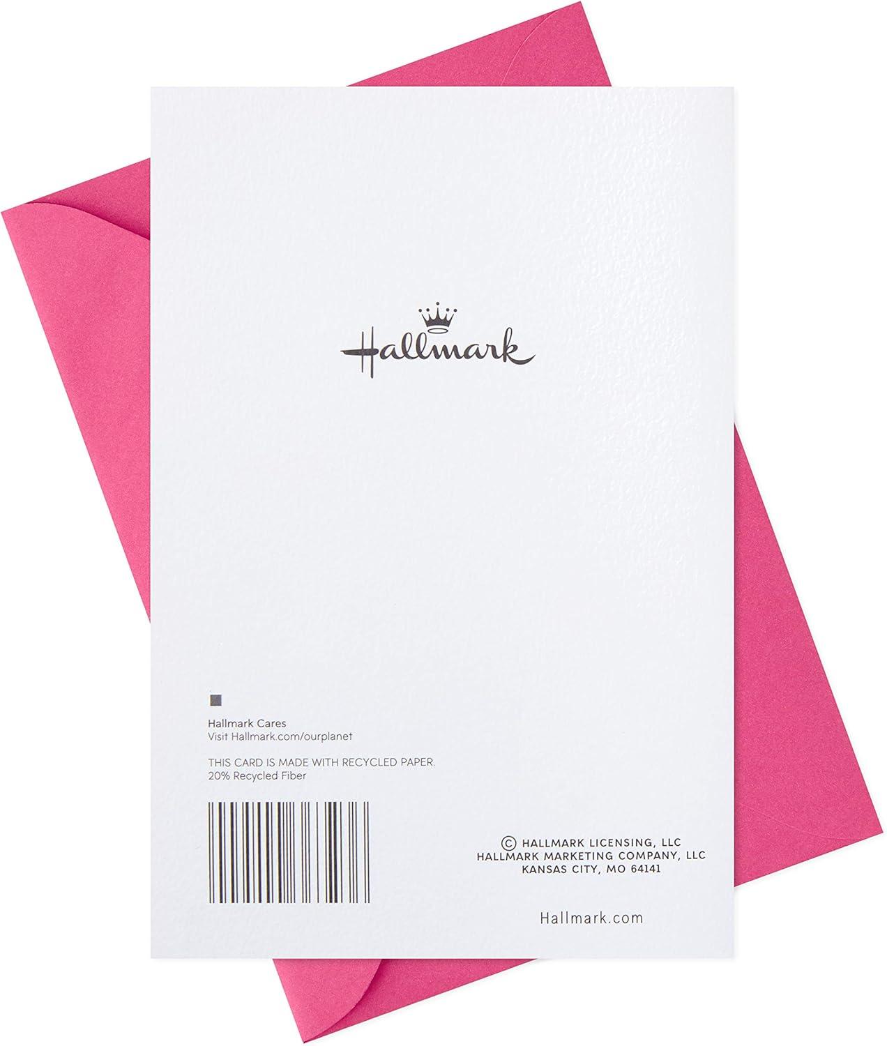 imageHallmark Baby Shower Card for Girl Pink Elephant Welcome New Baby Girl Congratulations