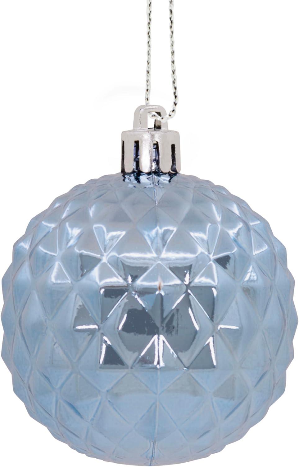 imageHallmark Blue Silver Christmas Balls Christmas Ornaments Set of 30Blue Silver White