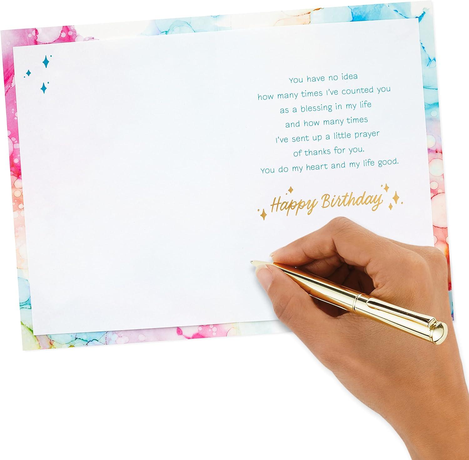 imageHallmark DaySpring Religious Birthday Card Celebrating YouCounting Our Blessings