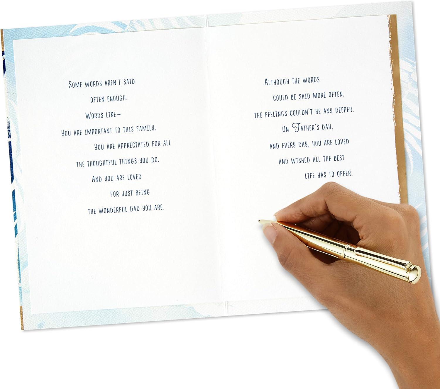 imageHallmark Fathers Day Card for Dad from Daughter with Removable Magnet Like Father Like DaughterSome Words Arent Said Often Enough