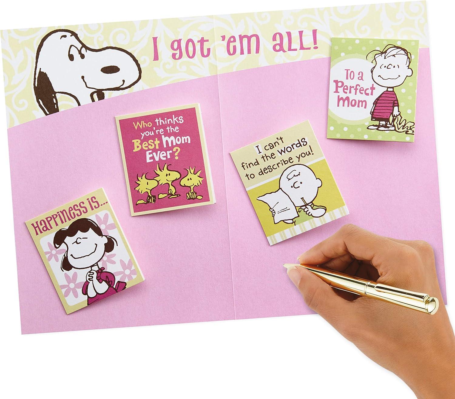 imageHallmark Funny Mothers Day Card for Mom Snoopy and Woodstock Mini Cards Inside