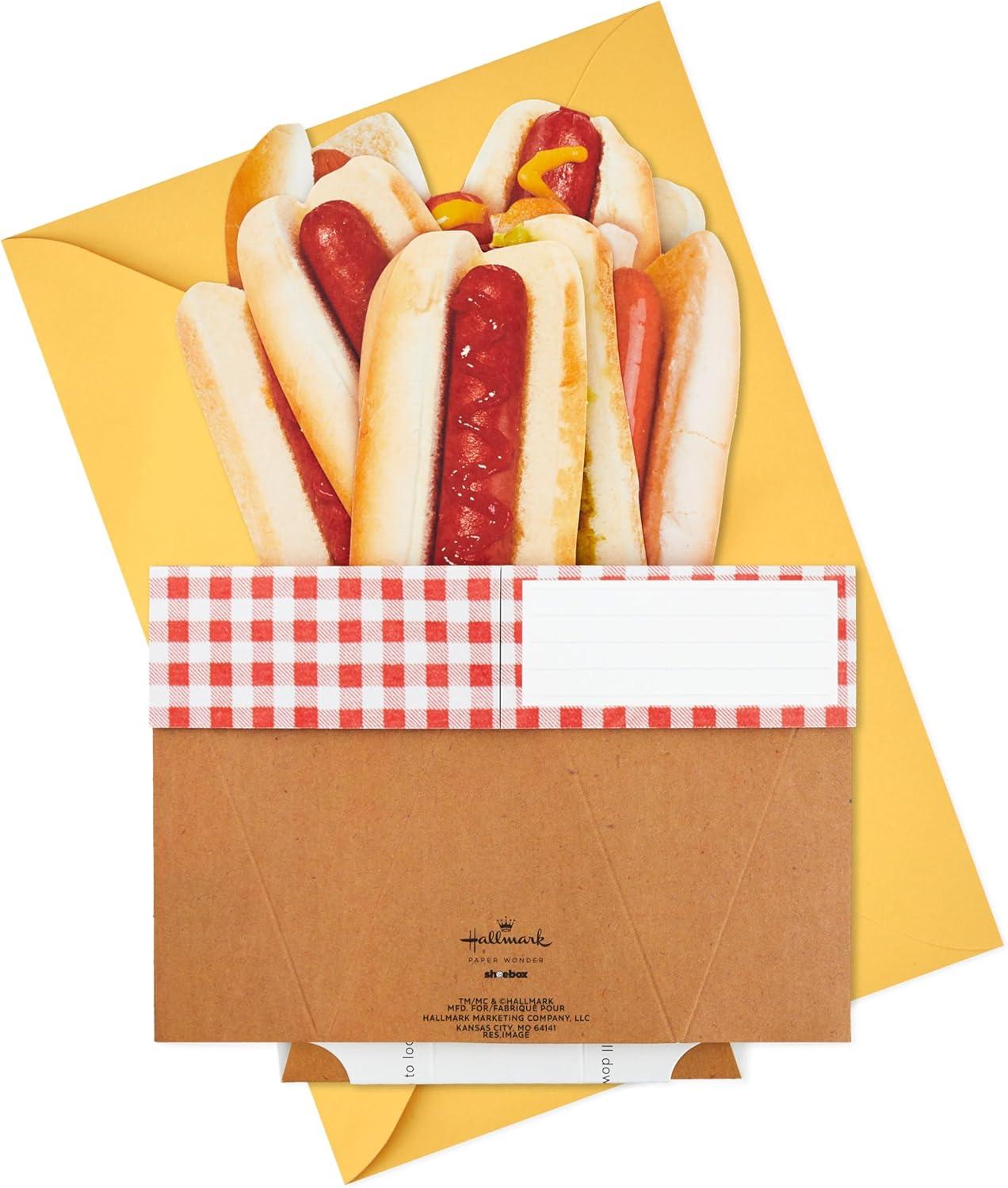 imageHallmark Funny Pop Up Birthday Card Hot Dog Bouquet Paper Wonder Shoebox 3D CardHot Dog Bouquet