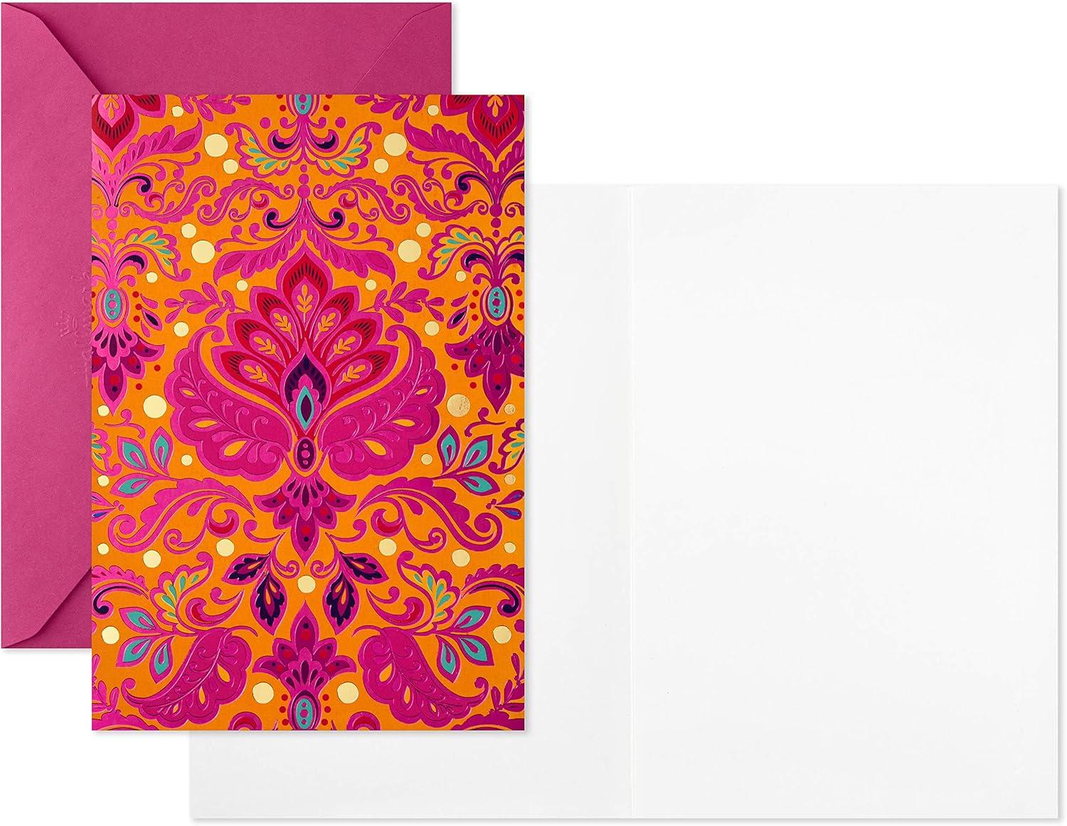 imageHallmark Golden Thread Pack of Blank Cards Jeweled Indian Pattern 8 Cards with EnvelopesJeweled Indian Pattern 8 Cards with Envelopes