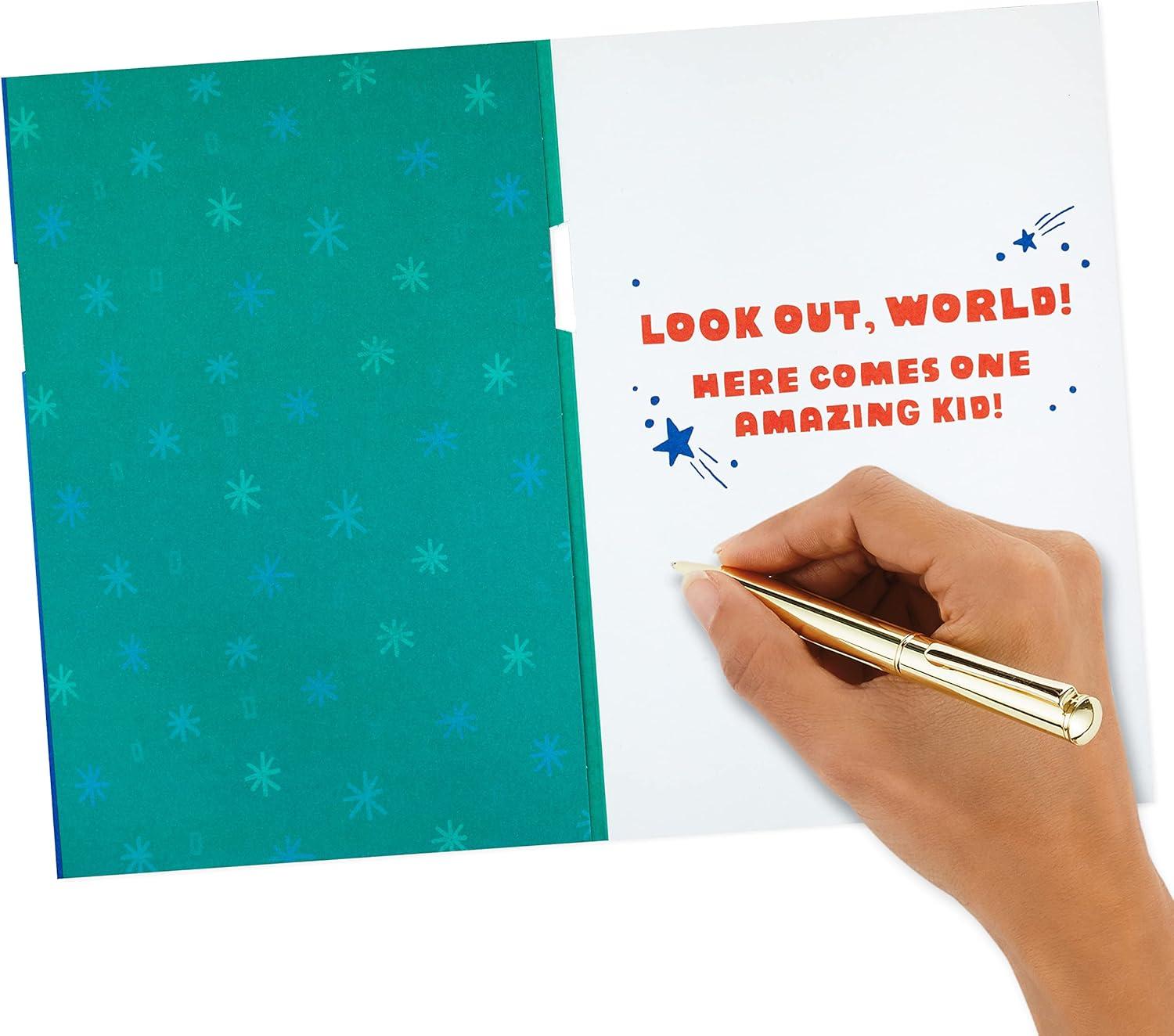 imageHallmark Graduation Card for Kids Removable Glasses for Preschool or Kindergarten GraduatesGraduation GRAD Glasses with Card