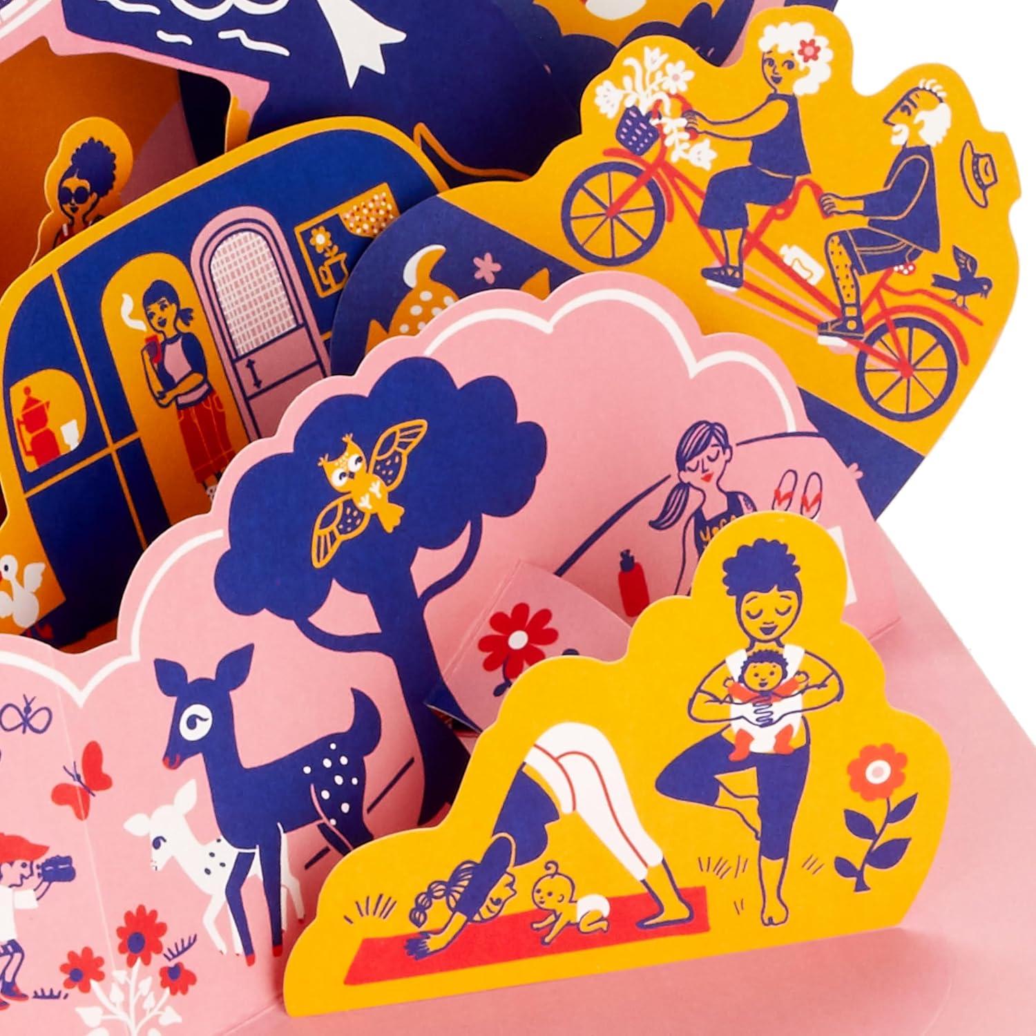 imageHallmark Mahogany Mothers Day Pop Up Card for Mom FlowersPop Up Lifes an Adventure