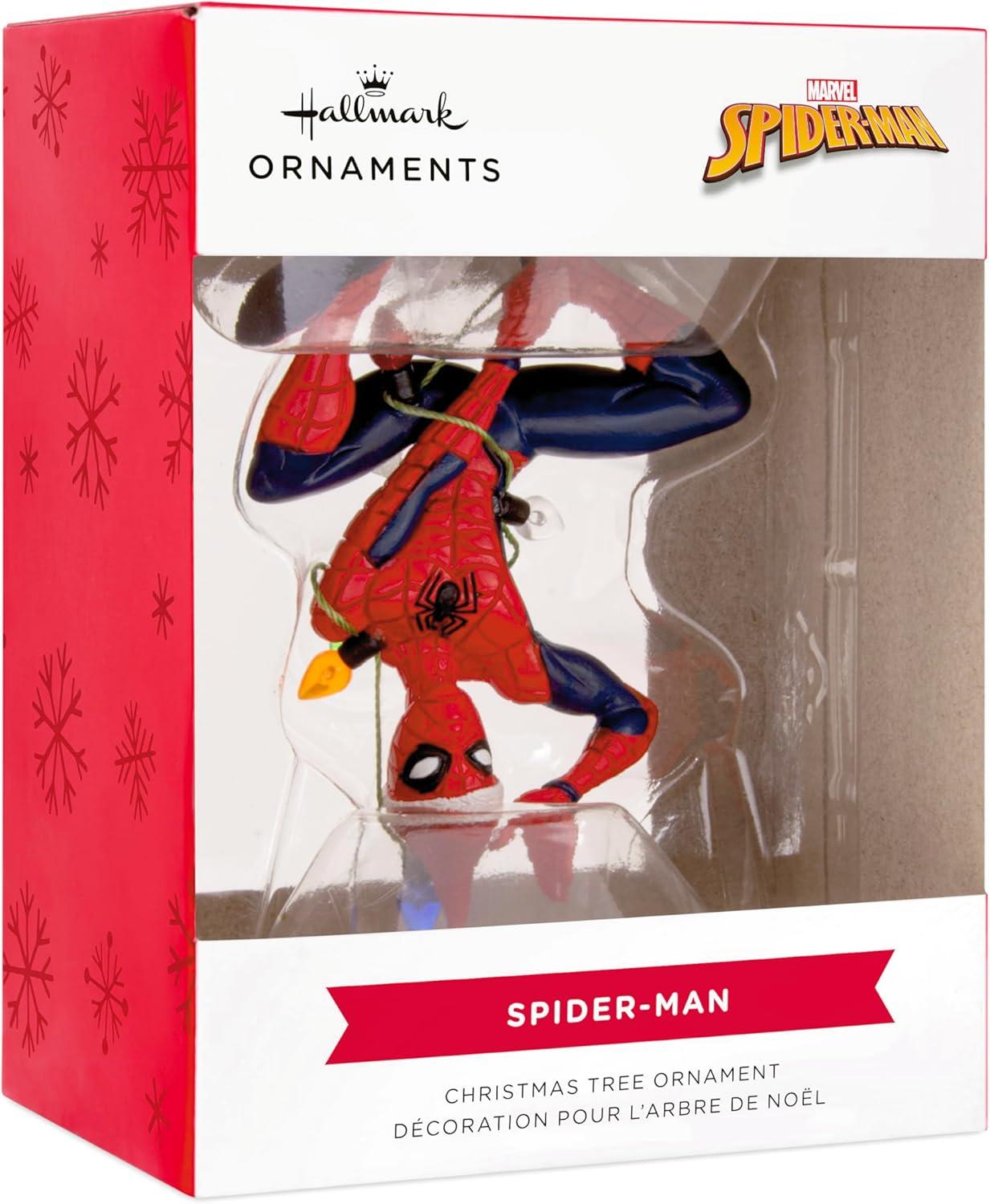 imageHallmark Marvel SpiderMan Hanging from Lights Christmas Ornament Gifts for Marvel Fans