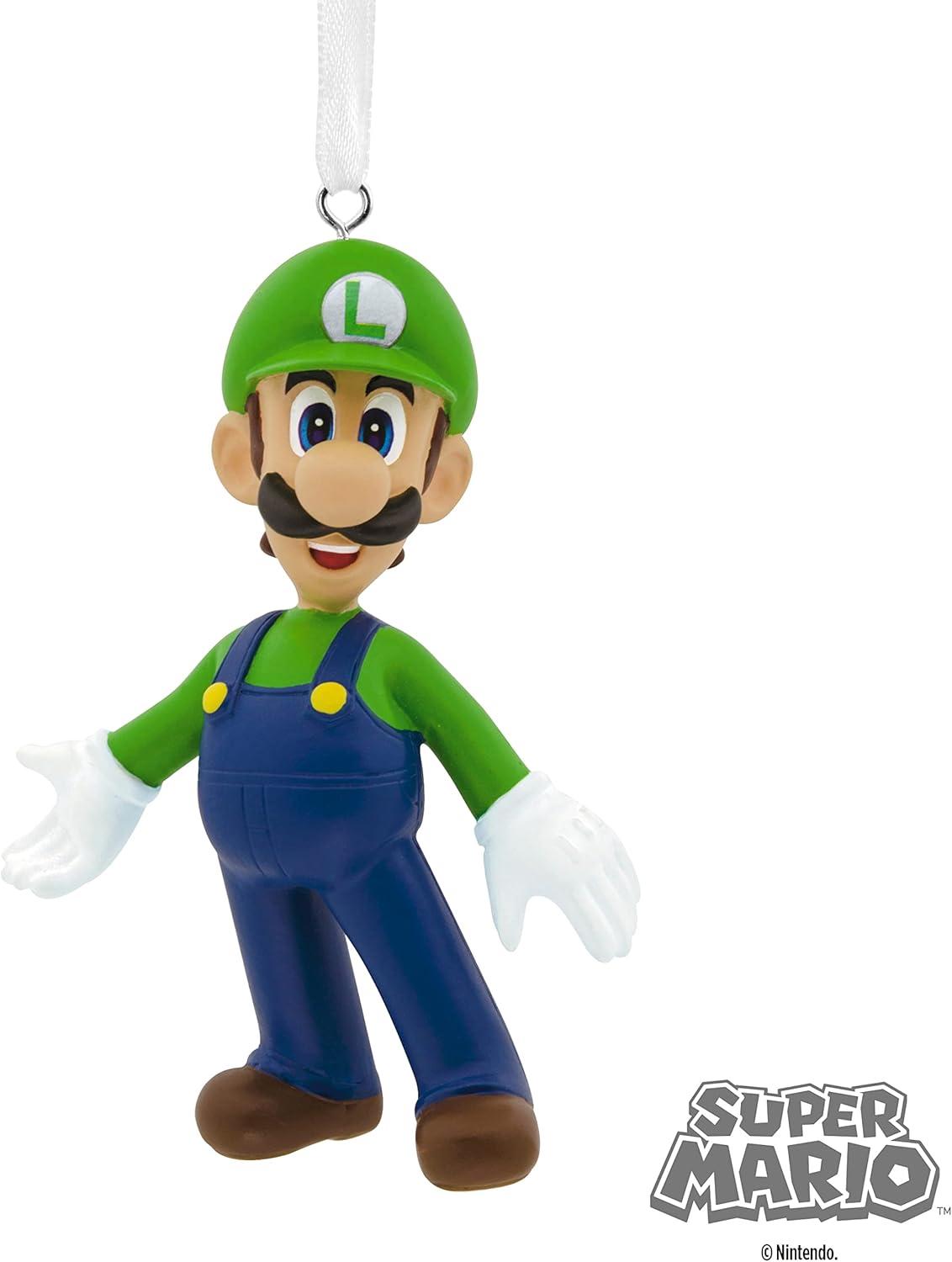 imageHallmark Nintendo Super Mario with Super Mushroom Christmas OrnamentLuigi