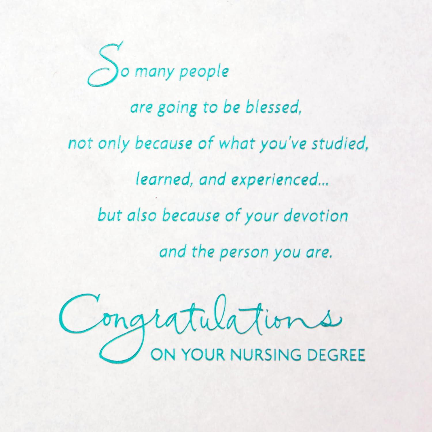 imageHallmark Nurse Graduation Card Nurses Make a Difference for RN LPN Travel Nurse Healthcare WorkerTurquoise