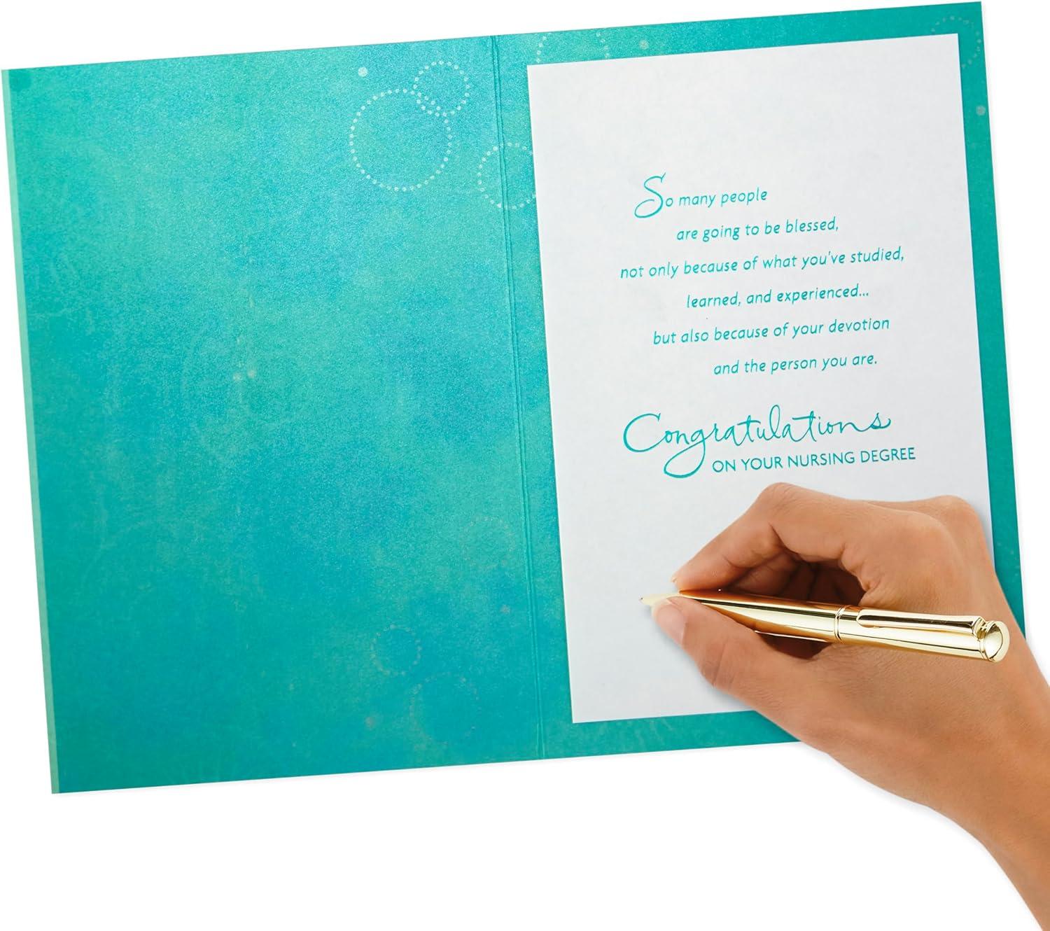 imageHallmark Nurse Graduation Card Nurses Make a Difference for RN LPN Travel Nurse Healthcare WorkerTurquoise