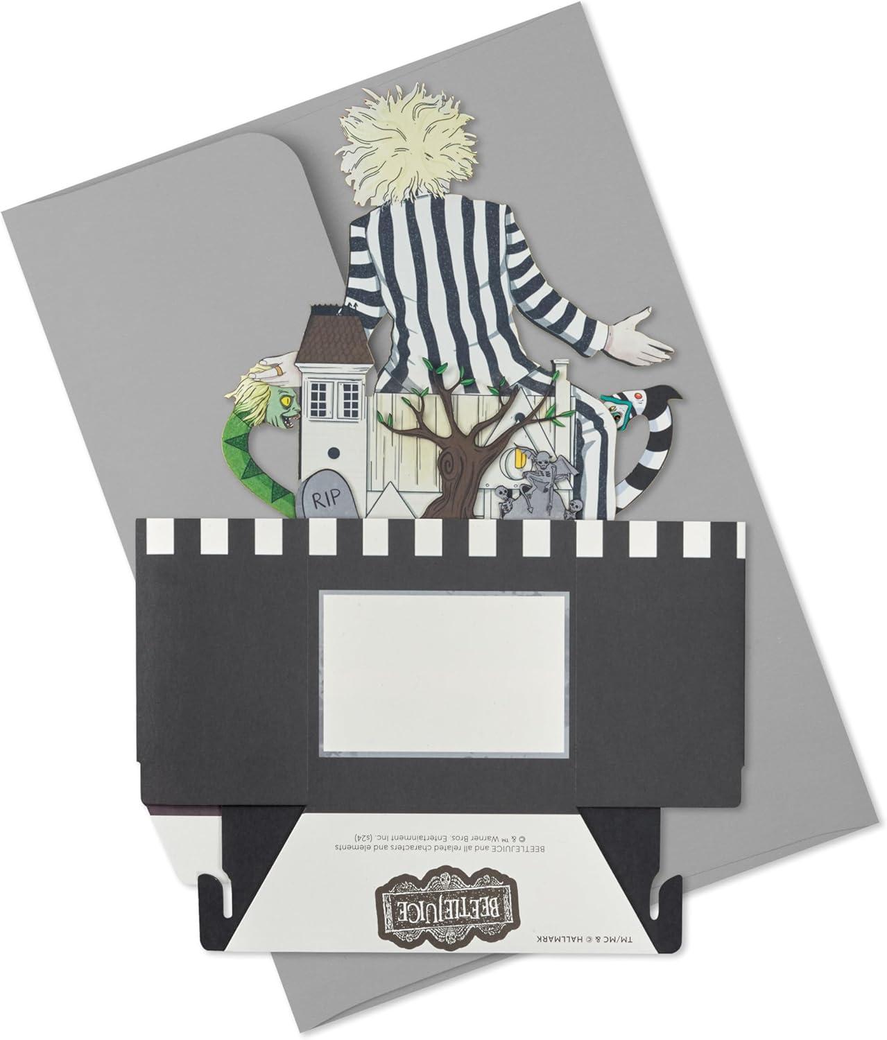 imageHallmark Paper Wonder Beetlejuice Birthday Pop Up Card Its Showtime