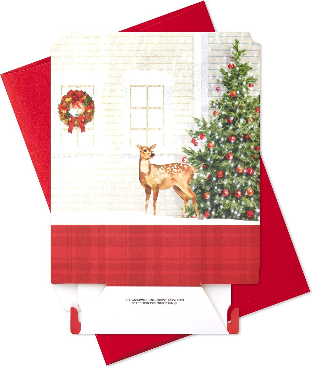 imageHallmark Paper Wonder Displayable Pop Up Christmas Card Christmas TreeVintage Santa Claus
