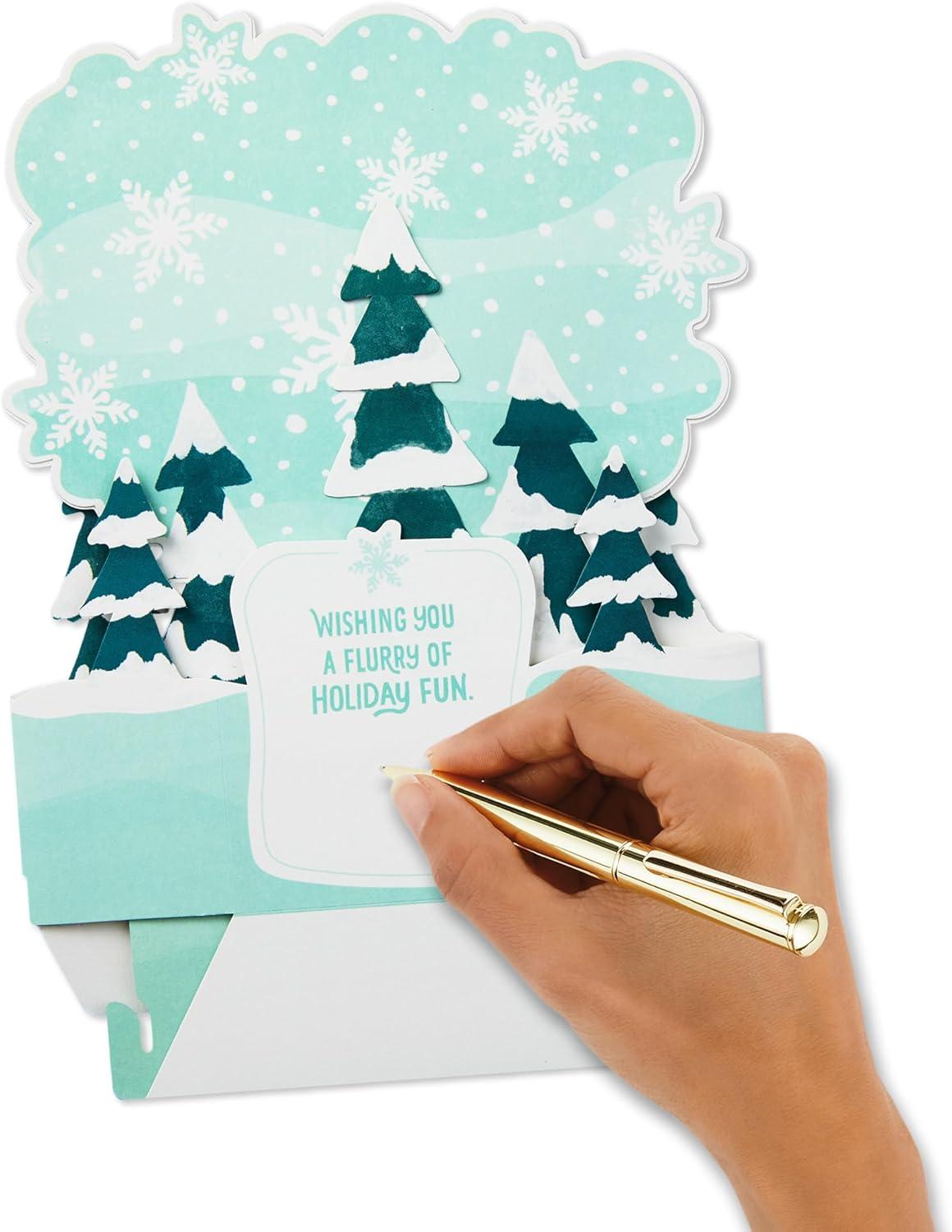 imageHallmark Paper Wonder Musical Pop Up Christmas Card Let It Snow SnowmanSnowman