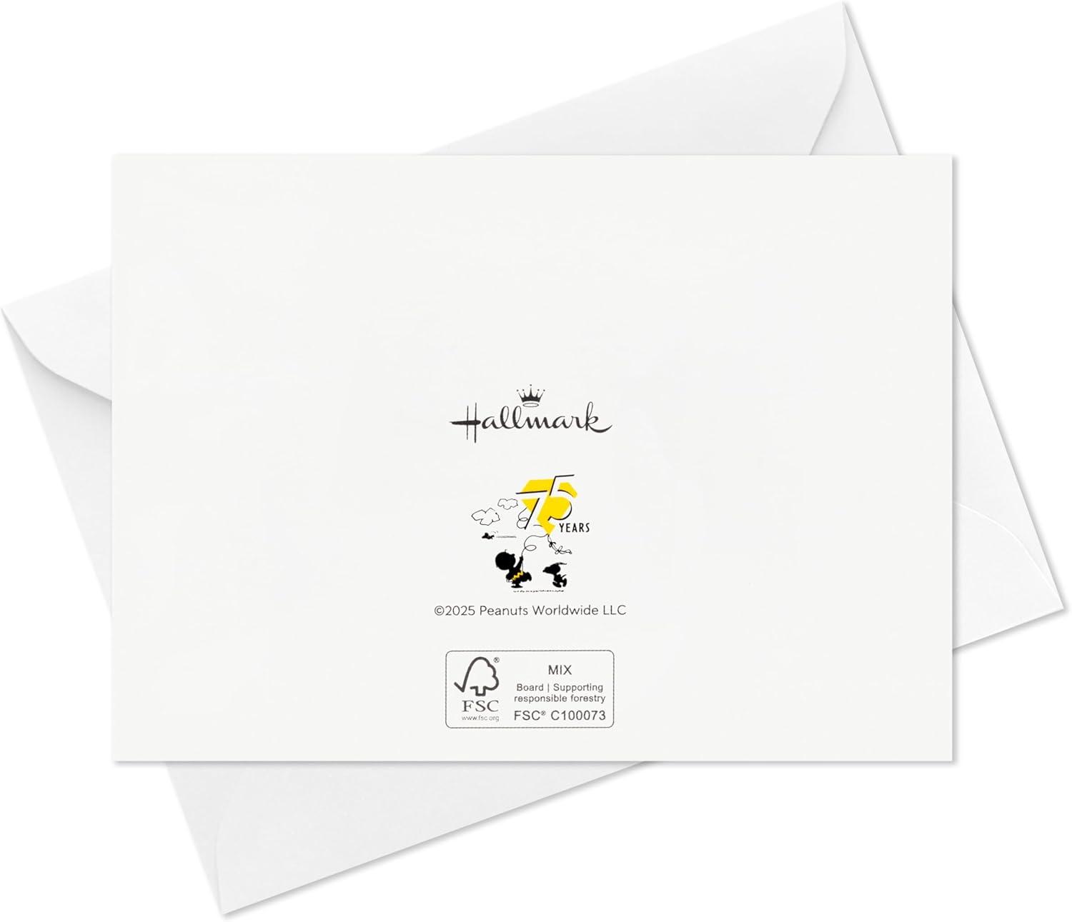 imageHallmark Peanuts 75th Anniversary Note Card Assortment 24 Cards with Envelopes Charlie Brown Snoopy Lucy and MorePeanuts 75th Anniversary