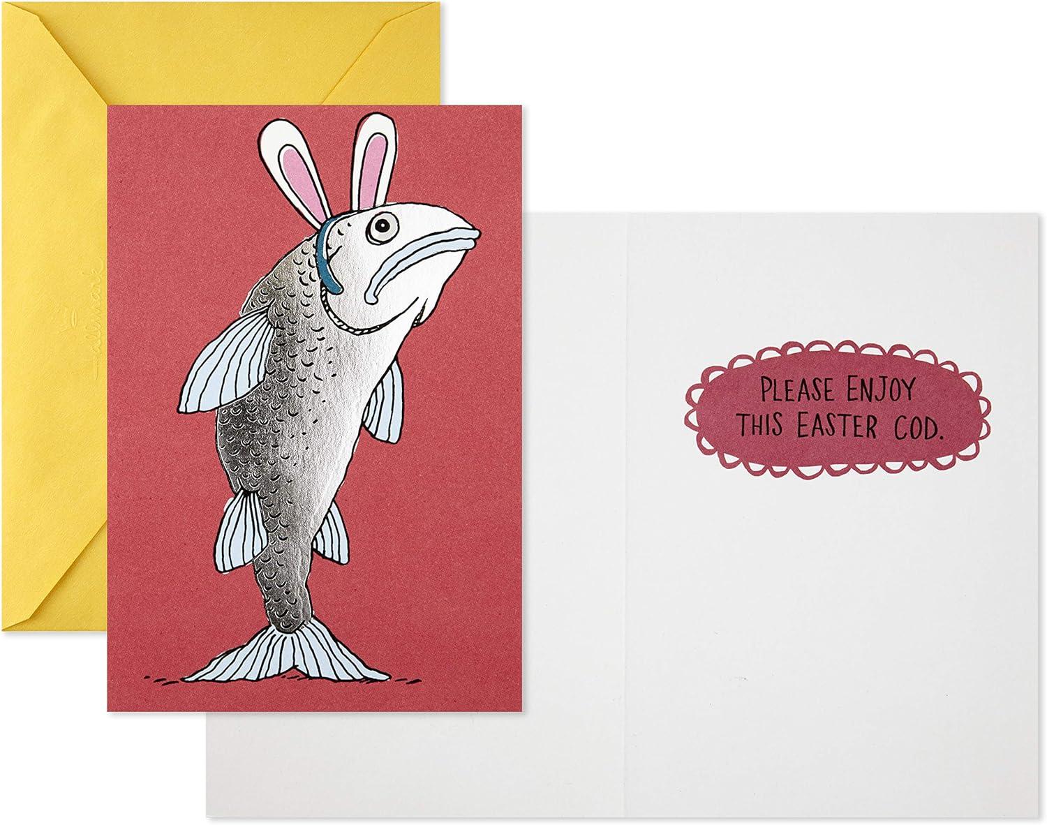 imageHallmark Shoebox Funny Easter Cards Assortment 5 Cards with Envelopes Cats Chicken Snakes Easter Bunny6 Cards Shoebox