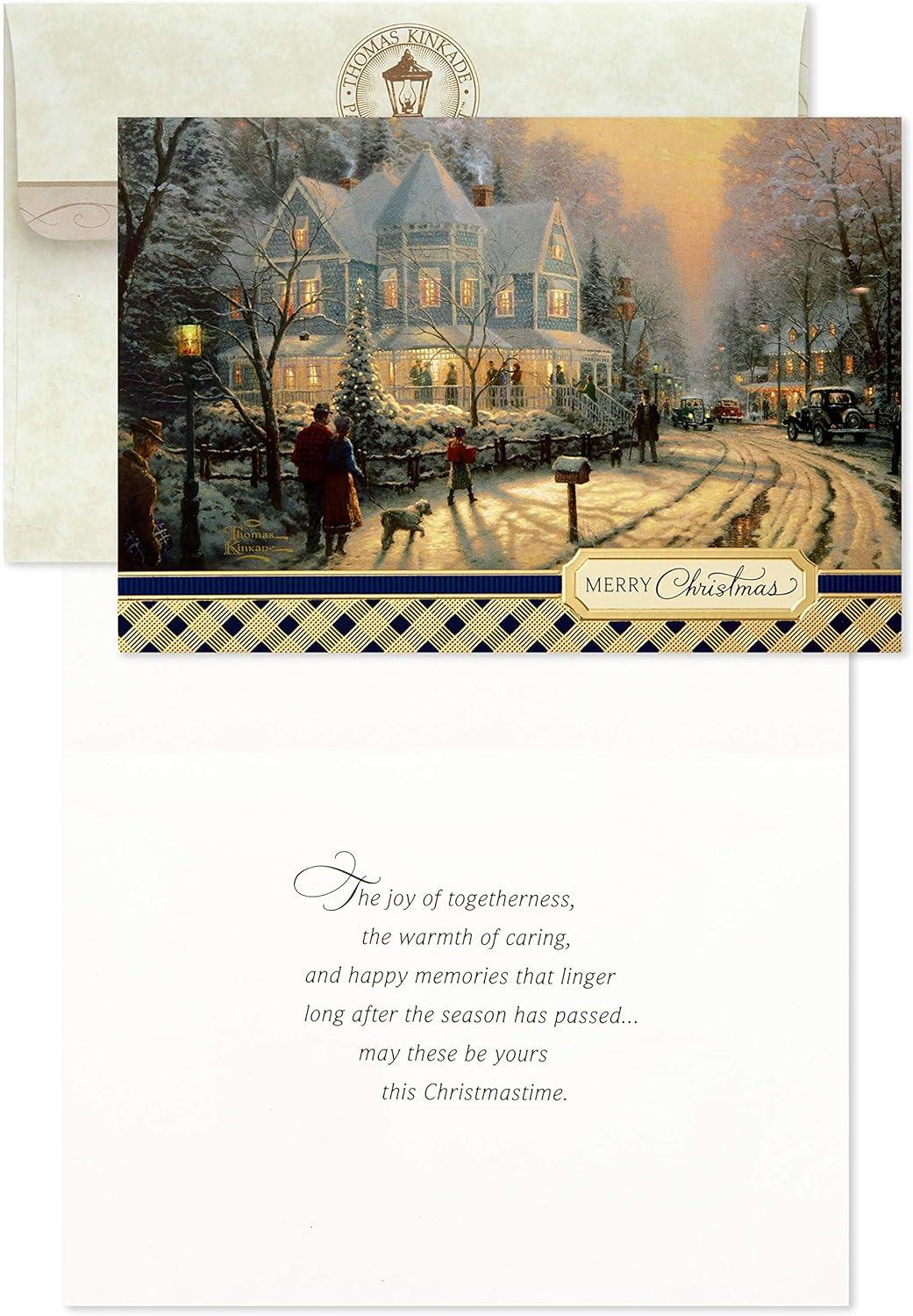 imageHallmark Thomas Kinkade Boxed Christmas Cards Assortment Snowy Scenes 3 Designs 24 Cards with EnvelopesKinkade Assortment