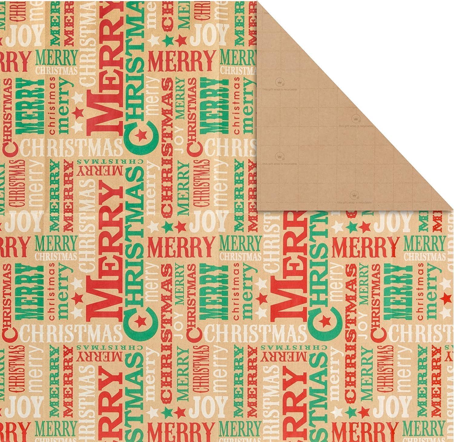 imageScotch Magic Greener Tape and Hallmark Christmas Flat Wrapping Paper Sheets Includes 6 Rolls of Tape 12 Folded Gift Wrap Sheets 16 Sticker Seals Rustic Red Trucks ampamp White Snowflakes