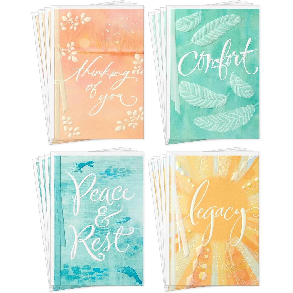 imageDayspring Religious Sympathy Card Assortment 16 Cards with Envelopes Comfort Peace ampamp Rest Thinking of You
