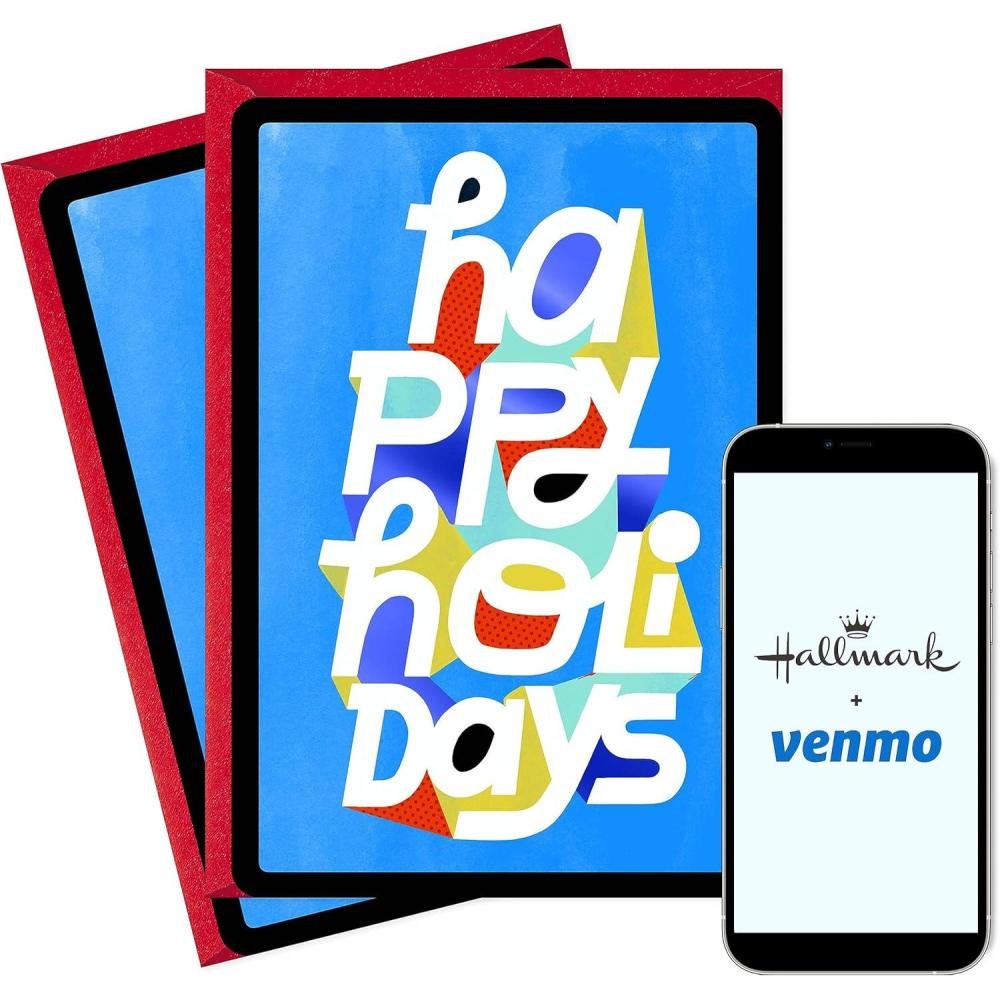 imageHALLMARK Pack of Christmas Money or Gift Card Holders Seasons Greetings 10 Cards with EnvelopesHappy Holidays  2 Venmo Cards for Gifting Money