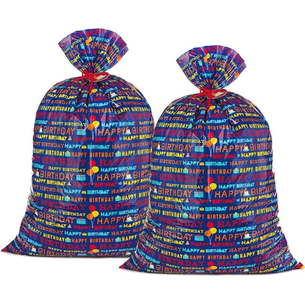imageHallmark 13quot Large Birthday Gift Bag Bundle 3 Bags Rainbow Confetti Cake Plaid Solid Teal BlueBlue Happy Birthday Plastic Sacks