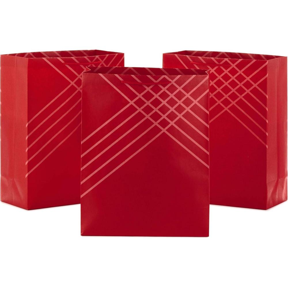 imageHallmark 14quot Extra Large Blue Gift Bag Bundle Pack of 3 for Birthdays Graduations Fathers Day Baby Showers Bridal ShowersRed