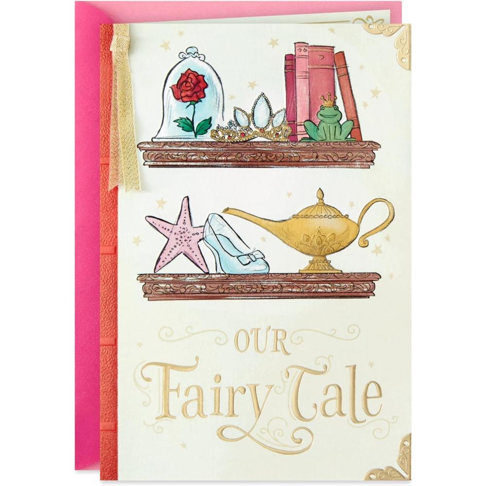 imageHallmark Anniversary Card for Husband Wife Boyfriend Girlfriend Happy PlaceDisney  Our Fairy Tale