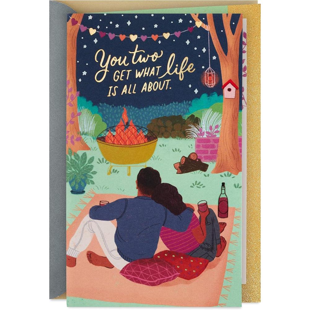 imageHallmark Anniversary Greeting Card for a Couple Birds and FlowersGood People