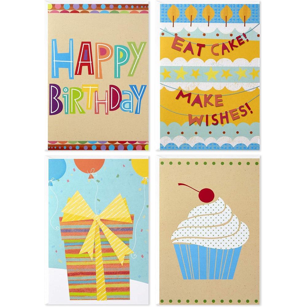 imageHallmark Assorted Birthday Cards Birthday Icons 12 Cards and EnvelopesAssorted colors
