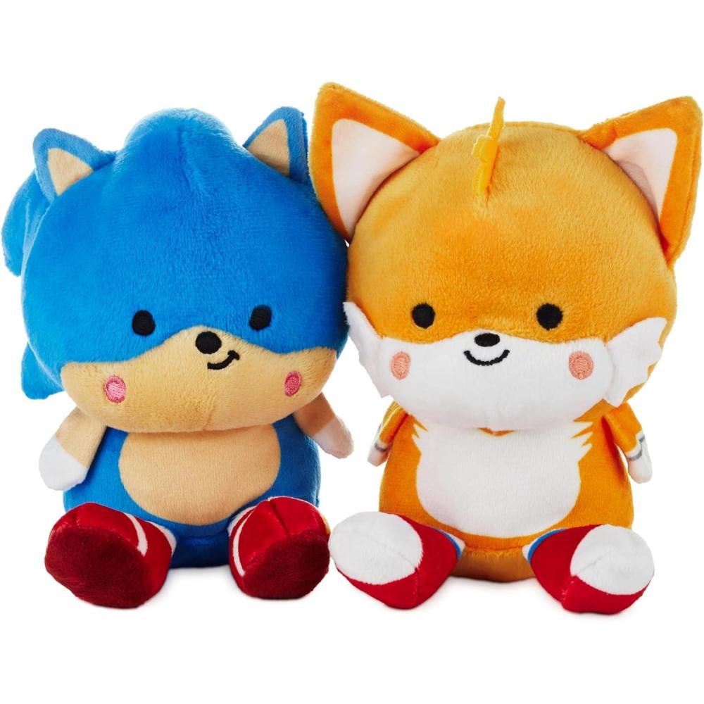 imageHallmark Better Together Sega Sonic The Hedgehog Magnetic Plush Sonic and Tails 525quot Stuffed Toys Easter Gifts for KidsSonic Better Together Plush