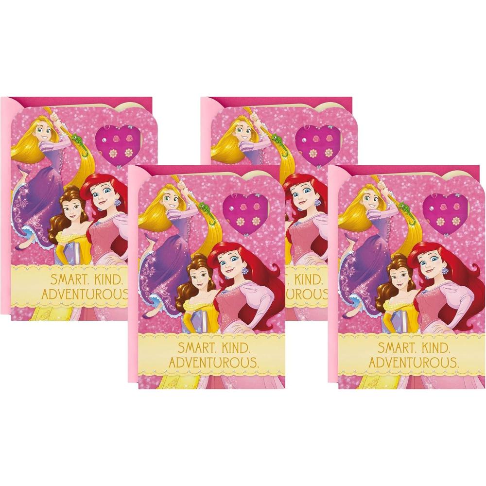 imageHallmark Birthday Greeting Card for Kids Disney Princess Earring StickersPack of 4