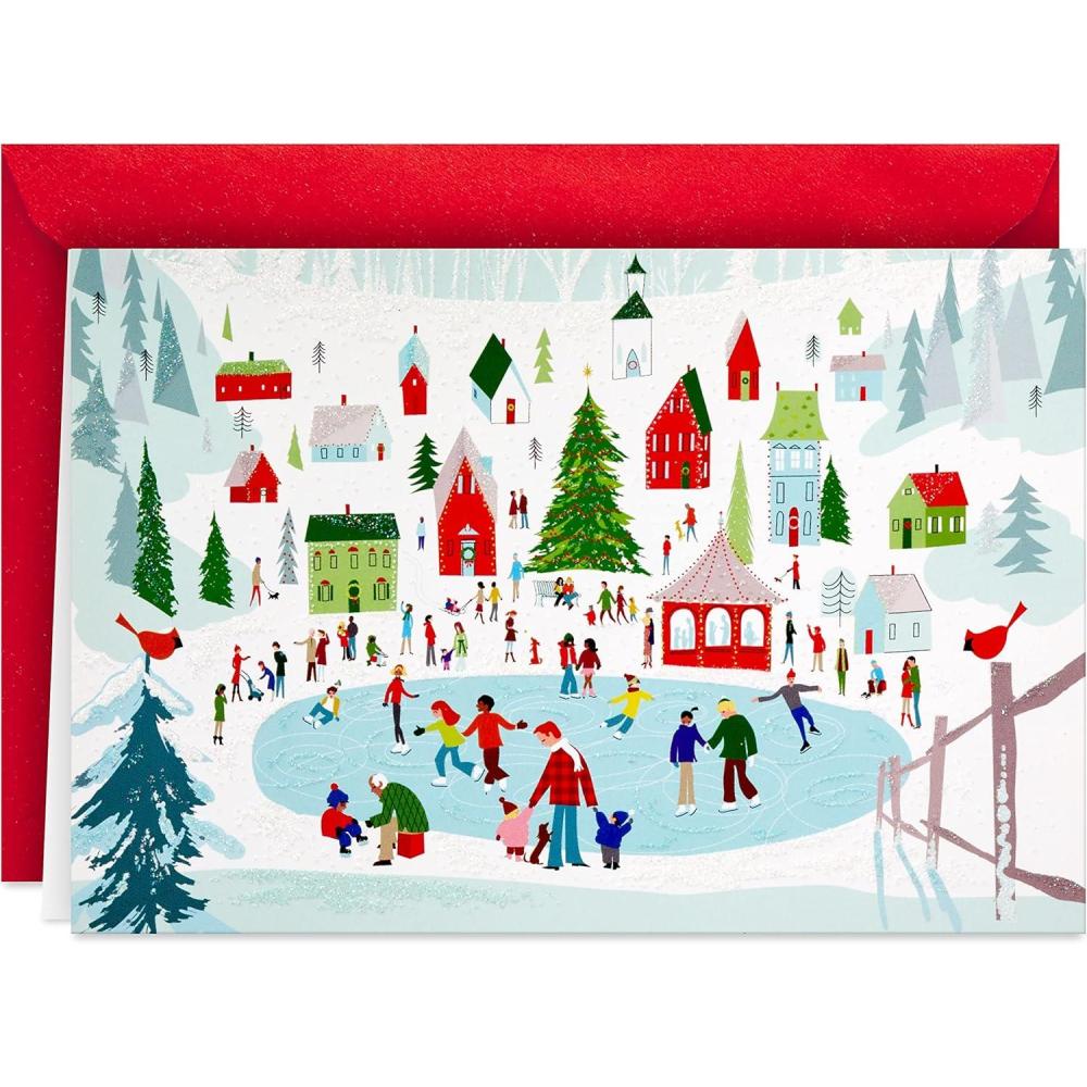 imageHallmark Boxed Holiday Cards Snowy City 40 Cards with EnvelopesWarm  Wonderful Season to You