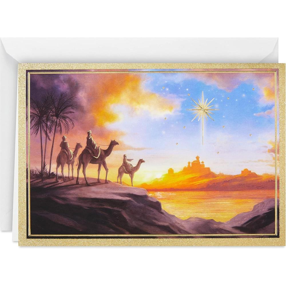 imageHallmark Boxed Religious Christmas Cards Three Wise Men 40 Cards with Envelopes