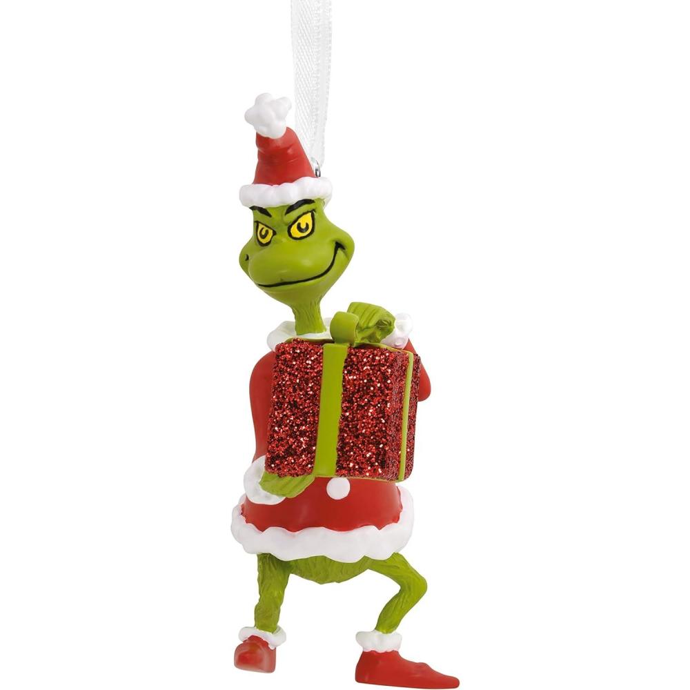 imageHallmark Dr Seuss How The Grinch Stole Christmas Grinch with Present Christmas Ornament