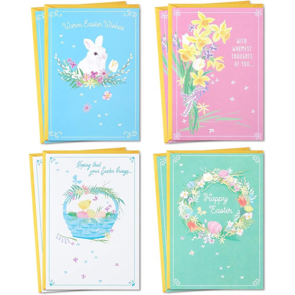 imageHallmark Easter Cards Assortment Warm Easter Wishes 8 Vintage Easter Cards with EnvelopesWarm Easter Wishes  8 Cards with Envelopes