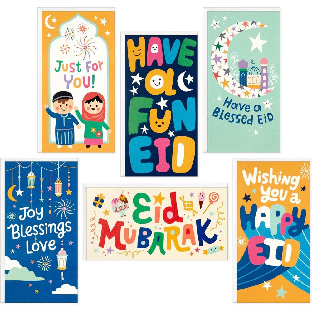 imageHallmark Eid Mubarak Envelopes and Cards Assortment 36 Eid Money Cards with Envelopes for Eid AlFitr or Eid AlAdha36 Eid Money Cards with Envelopes for Kids