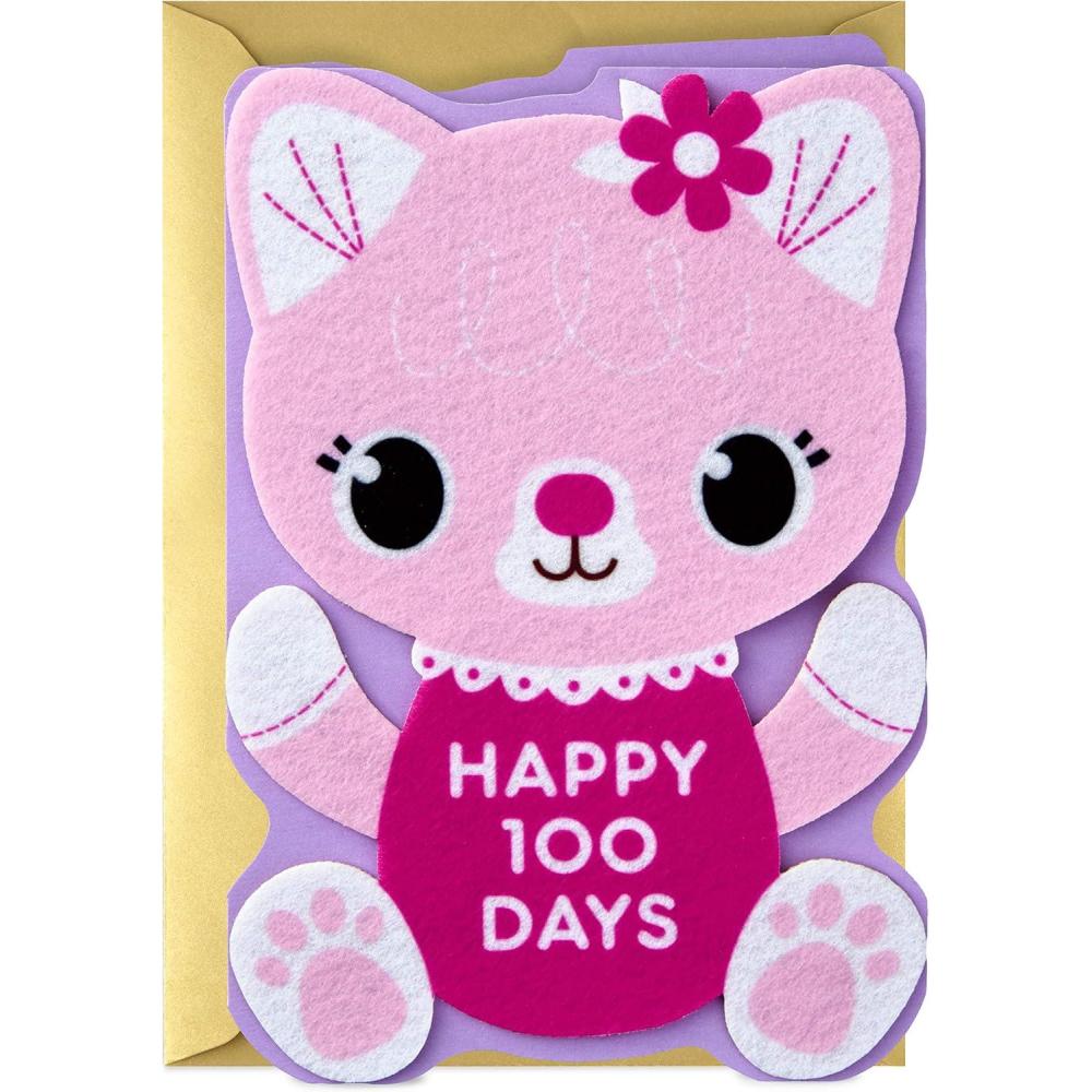 imageHallmark Eight Bamboo Babys First 100 Days Card for Baby Girl Life and Love