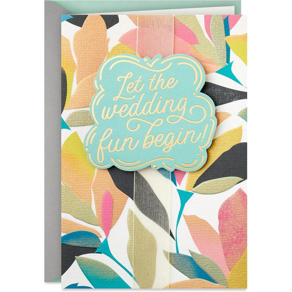imageHallmark Engagement Card or Bridal Shower Card Let the Wedding Fun BeginLet the Wedding Fun Begin
