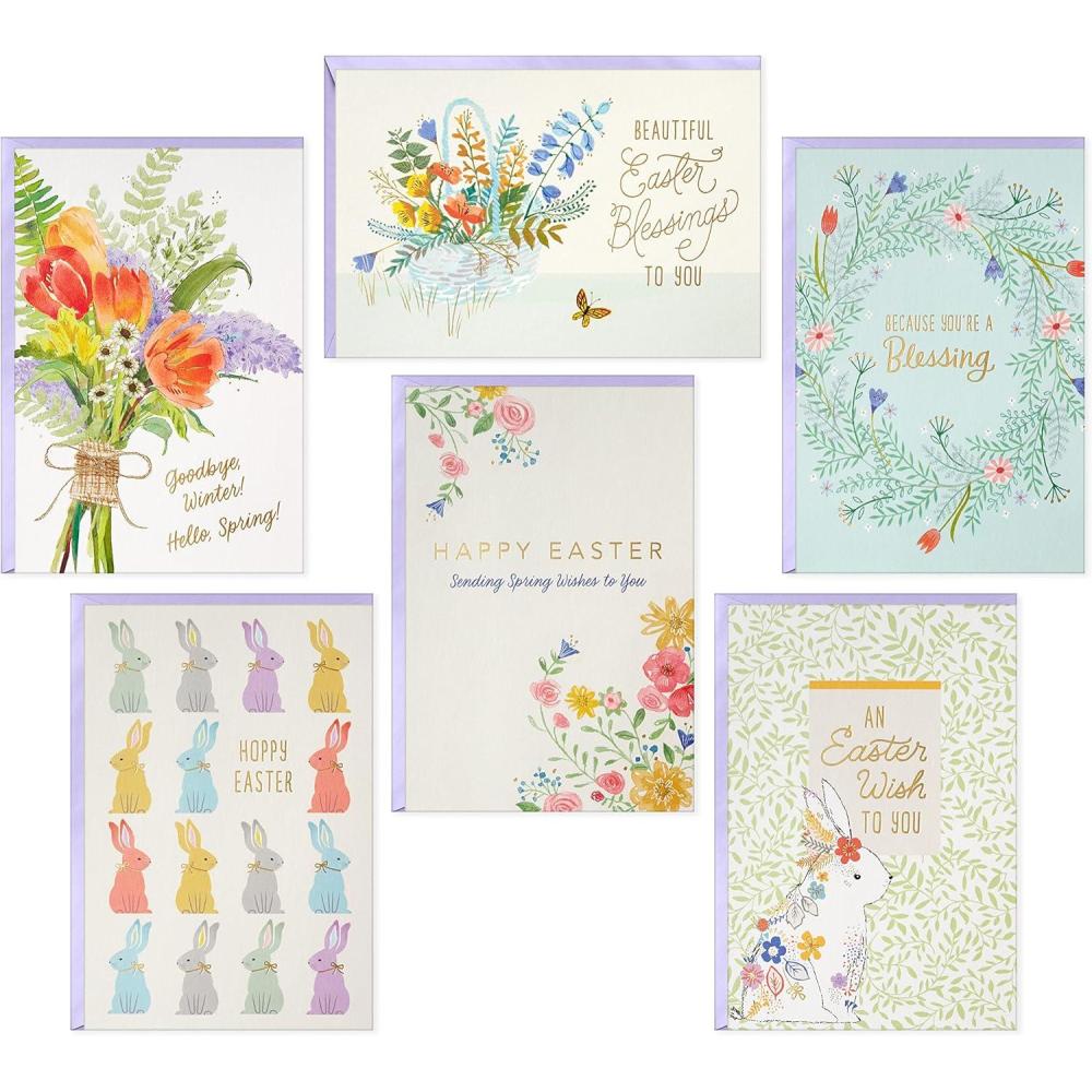 imageHallmark Funny Birthday Card Assortment 24 Blank Cards with Envelopes Food Puns Dog Bird OttersBunnies and Flowers