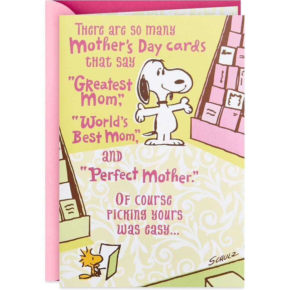 imageHallmark Funny Mothers Day Card for Mom Snoopy and Woodstock Mini Cards Inside