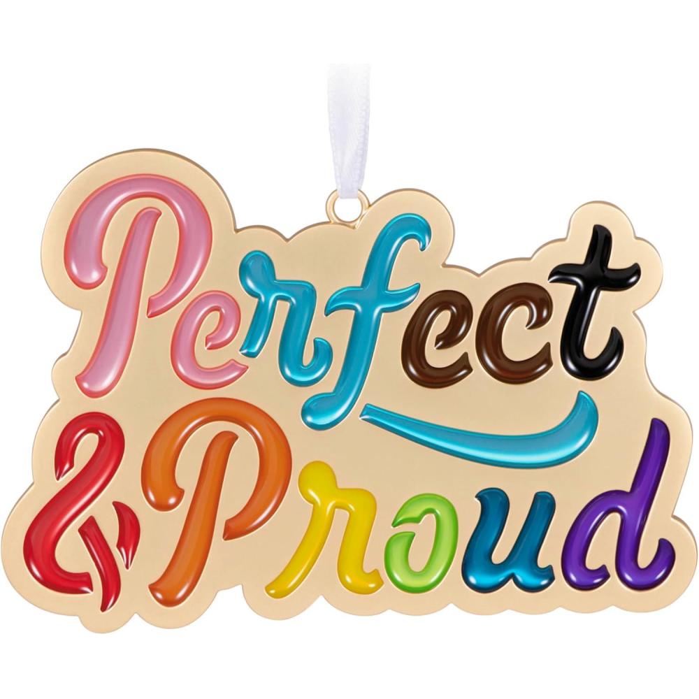 imageHallmark Keepsake Christmas Ornament 2024 Perfect ampamp Proud Metal LGBTQ GiftPerfect  Proud