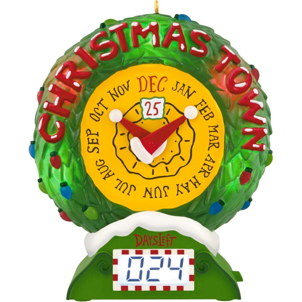 imageHallmark Keepsake Christmas Ornament 2025 Disney Tim Burtons The Nightmare Before Christmas Town Countdown Musical with Light and MotionChristmas Town Countdown