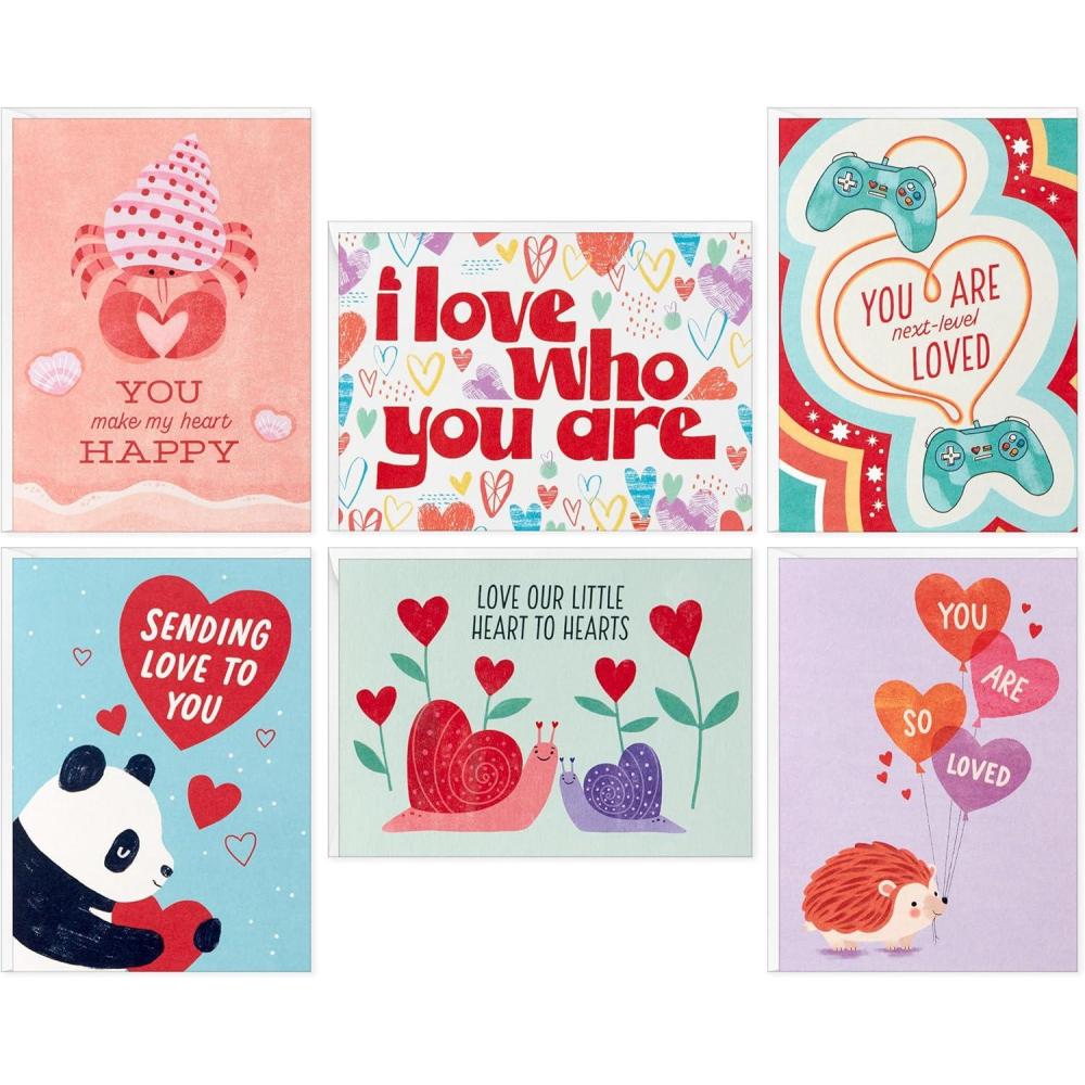 imageHallmark Kids Pack of 12 Assorted Easter Cards with Envelopes Easter Eggs Bunny ChickValentine Illustration Card Assortment