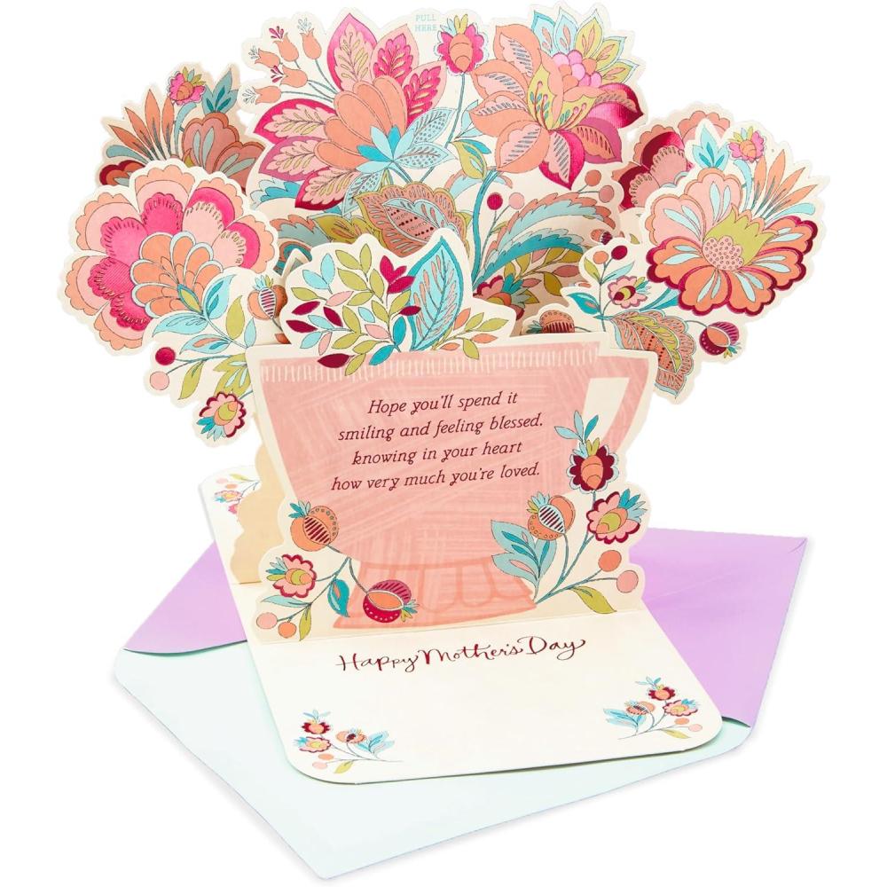 imageHallmark Mahogany Mothers Day Pop Up Card for Mom FlowersPop Up for Mom Flowers