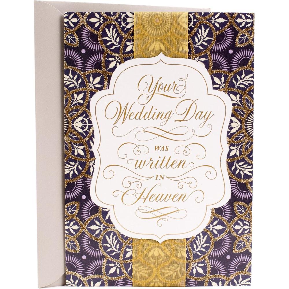 imageHallmark Mahogany Religious Wedding Greeting Card Written in Heaven