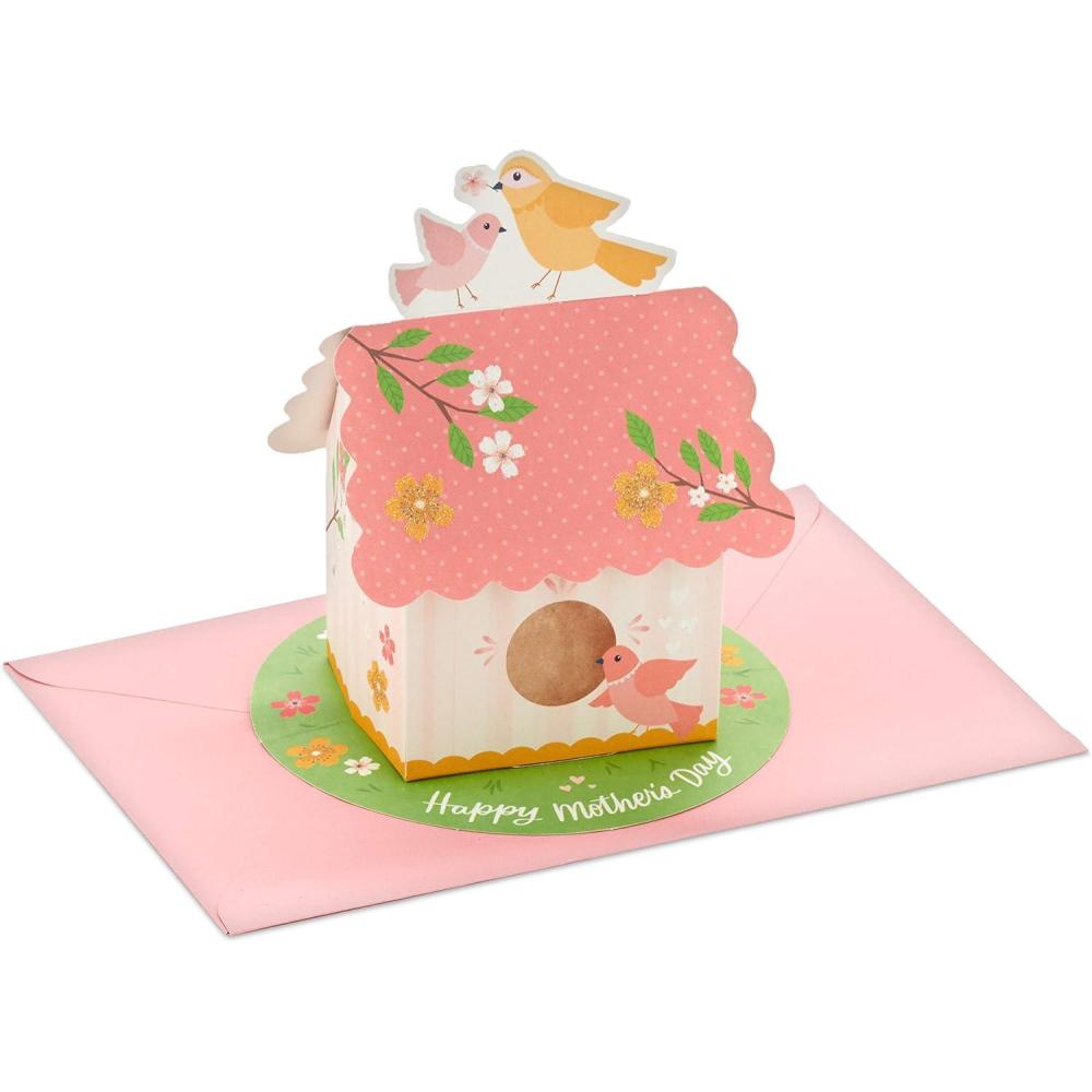 imageHallmark Mothers Day Pop Up Card Bird HousePop Up Bird House  Love You Mom