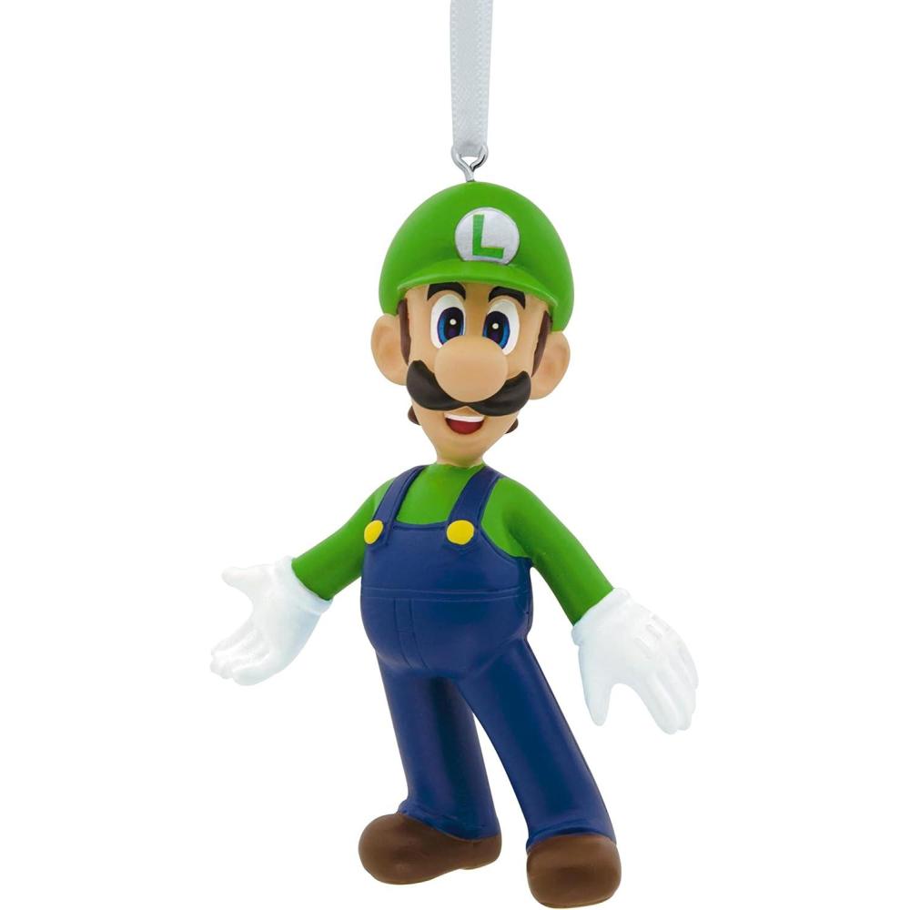imageHallmark Nintendo Super Mario with Super Mushroom Christmas OrnamentLuigi