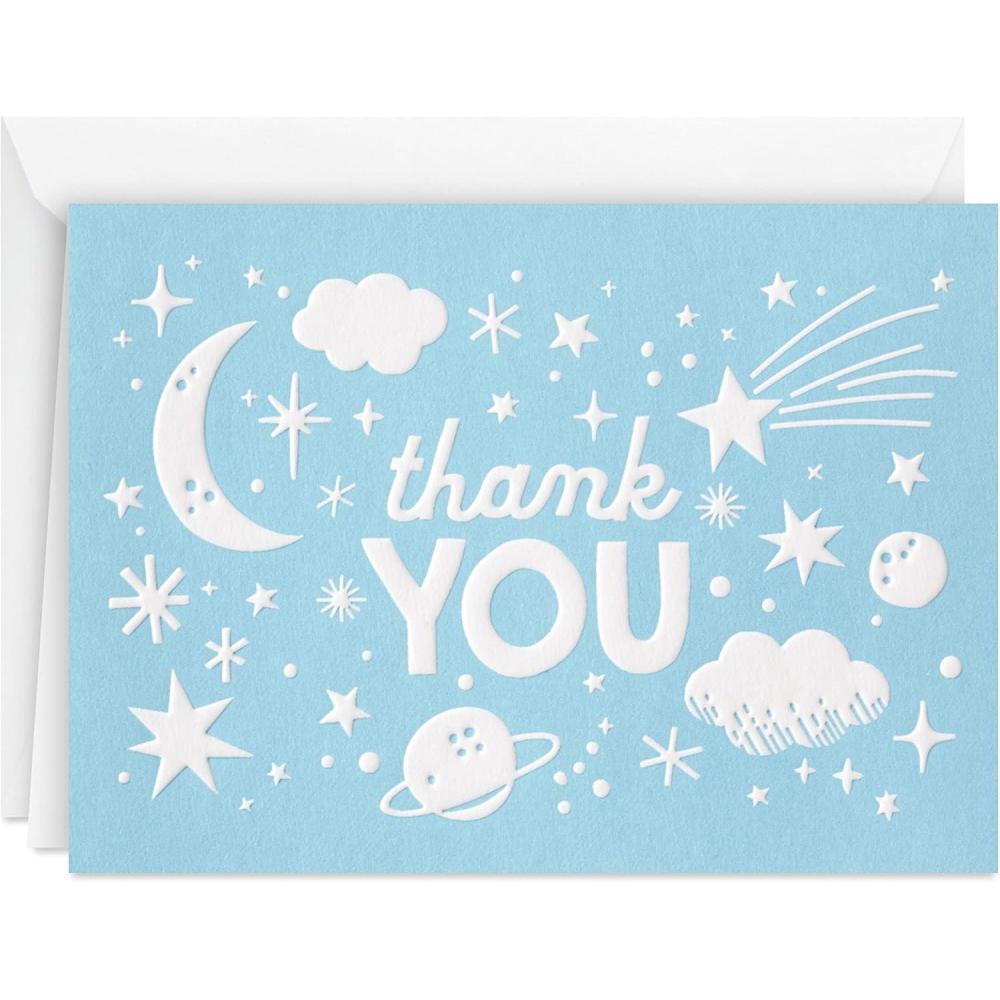 imageHallmark Pack of Baby Shower Thank You Cards Outer Space 20 Thank You Notes and Envelopes