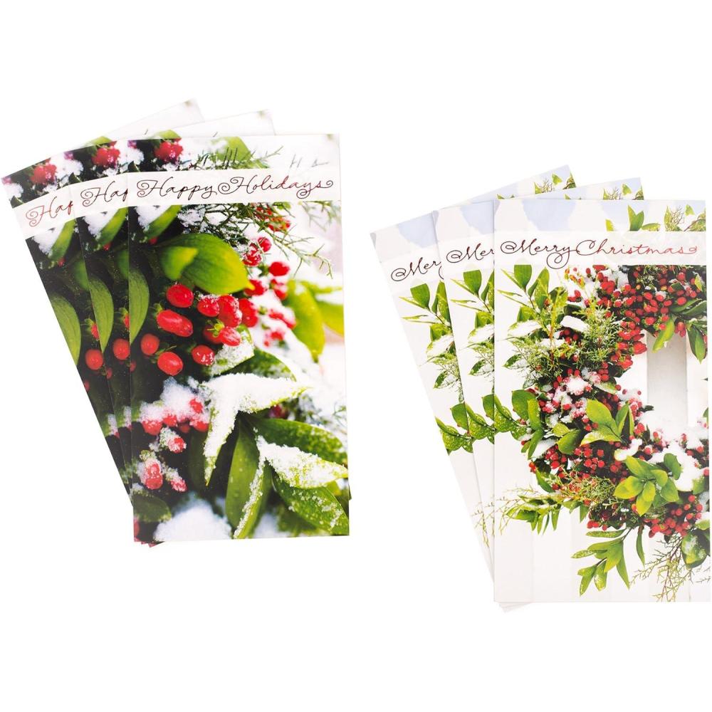 imageHallmark Pack of Christmas Money or Gift Card Holders Very Merry 6 Holiday Cards with EnvelopesMulticolor